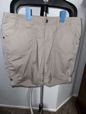 INC International Concepts Light Taupe Bermuda Shorts with Front Pockets